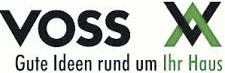 Logo von VOSS mit dem Slogan &bdquo;Gute Ideen rund um Ihr Haus&ldquo; in schwarzer und gr&uuml;ner Schrift.